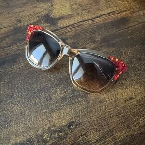 Kate Spade Red and Yellow Patterned Sunglasses